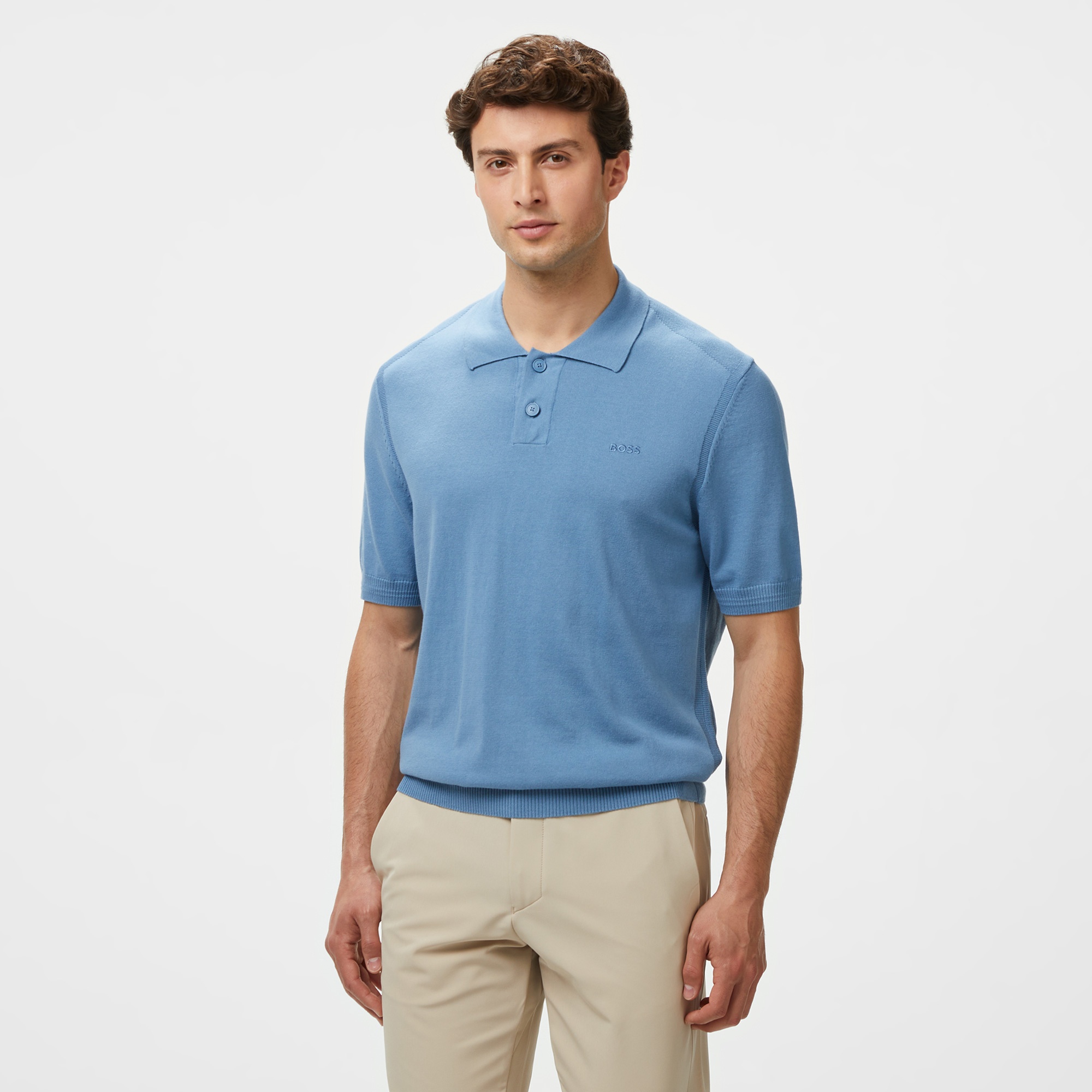 Boss Asac Erkek Mavi Polo