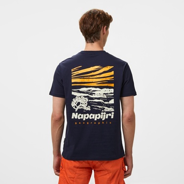  Napapijri  S-Vignoni Back SS Erkek Lacivert T-Shirt