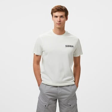  Napapijri S-Vignoni Back SS Erkek Beyaz T-Shirt