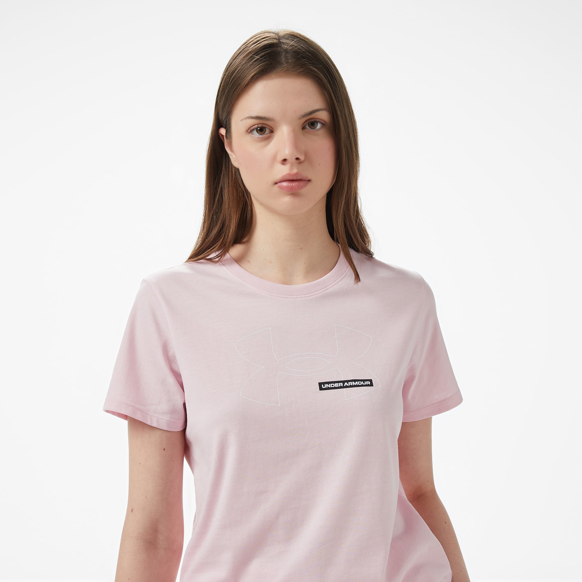 Under Armour Rival Outline Ss Kadın Pembe T-Shirt