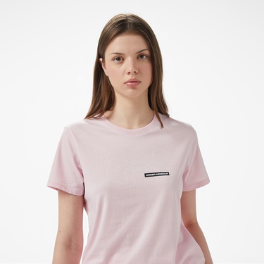  Under Armour Rival Outline Ss Kadın Pembe T-Shirt