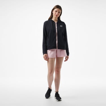  Under Armour Rival Terry Fz Kadın Siyah Ceket