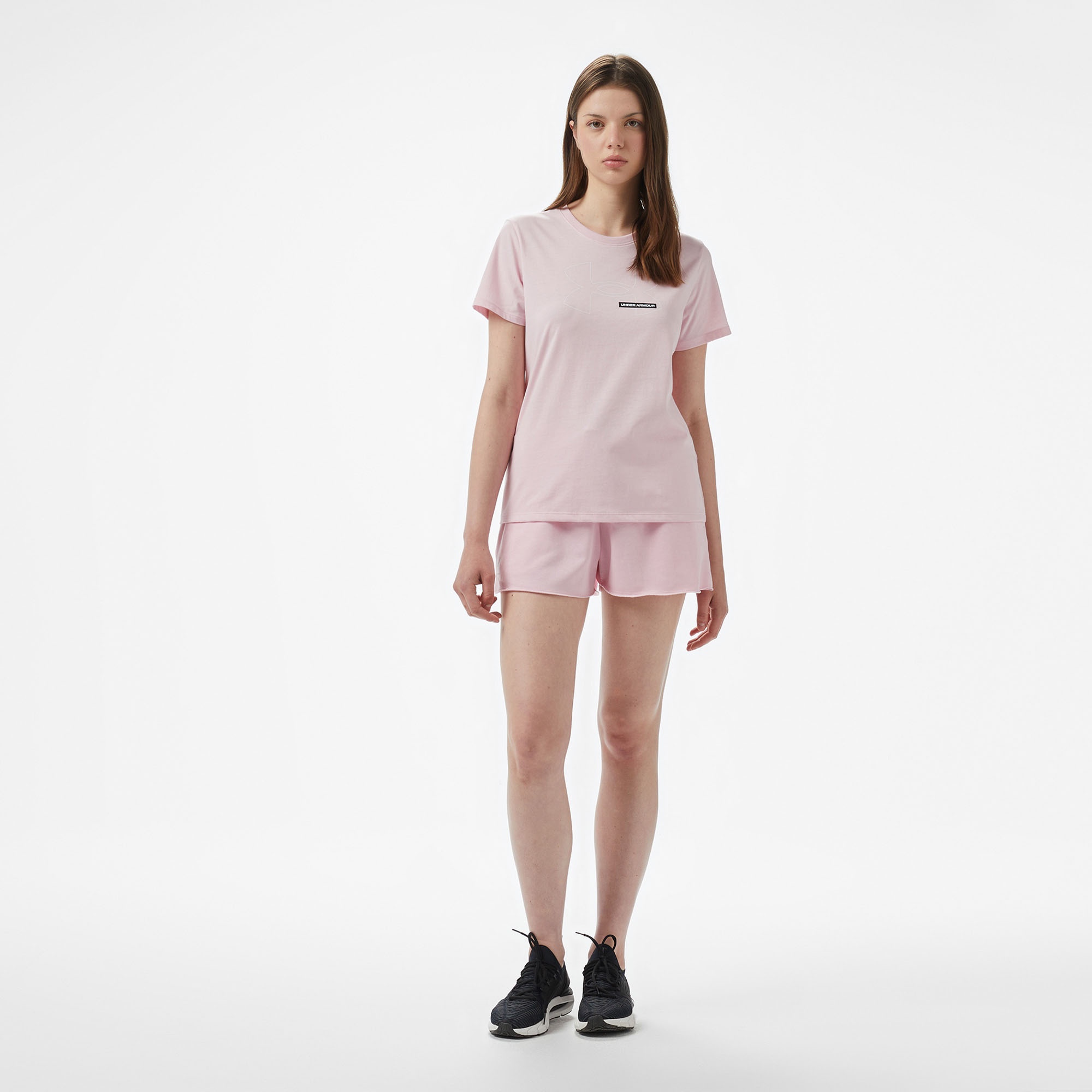 Under Armour Rival Outline Ss Kadın Pembe T-Shirt