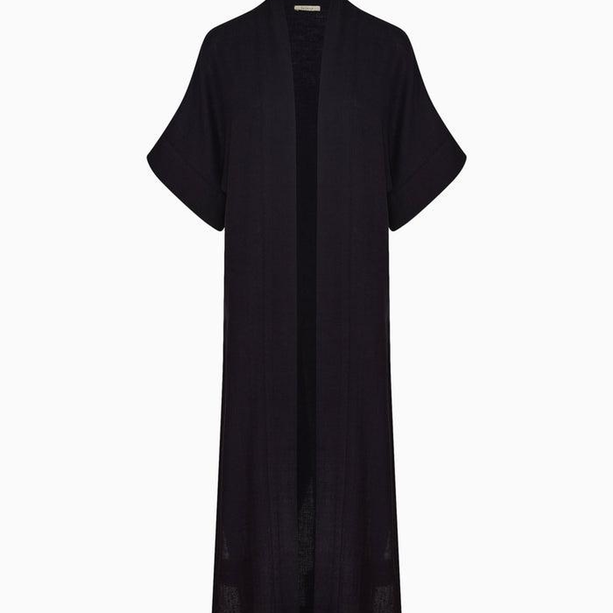 İKİKIZ Siyah Keten Kimono Kadın Renkli