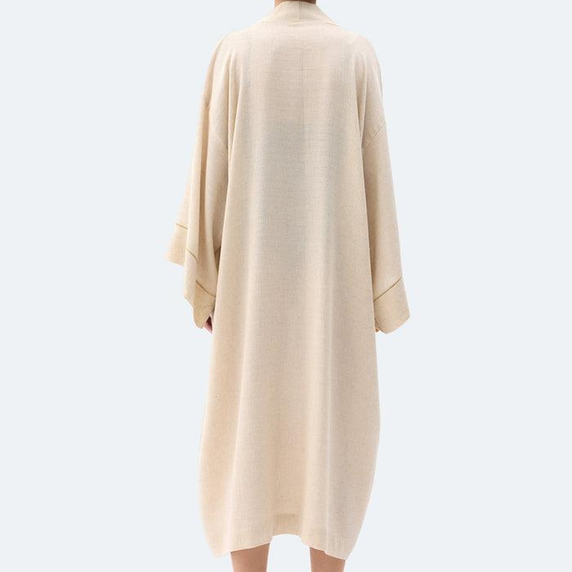İKİKIZ Natürel Keten Kimono Kadın Naturel
