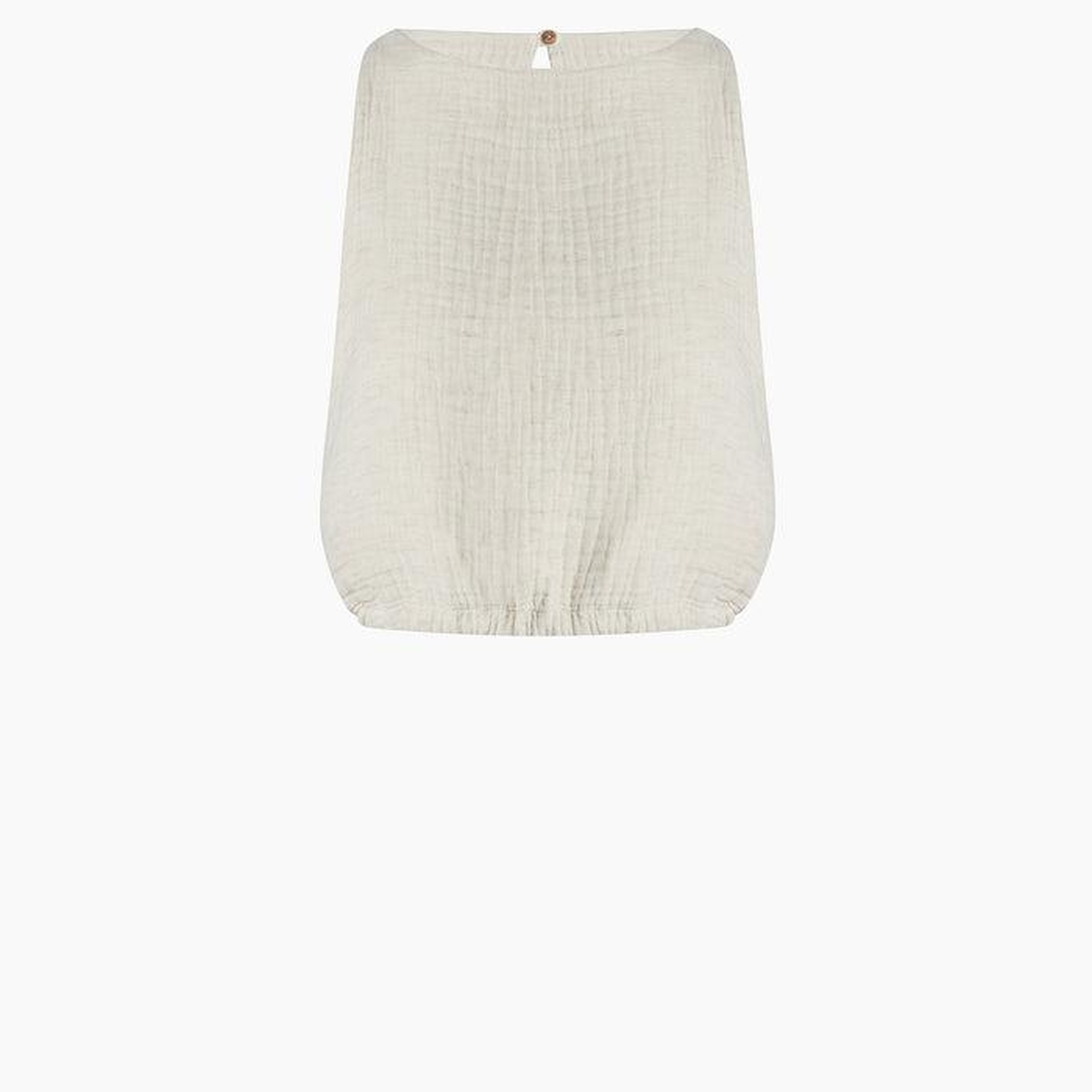 İKİKIZ Crinkle Linen Kolsuz Crop Top Kadın Naturel