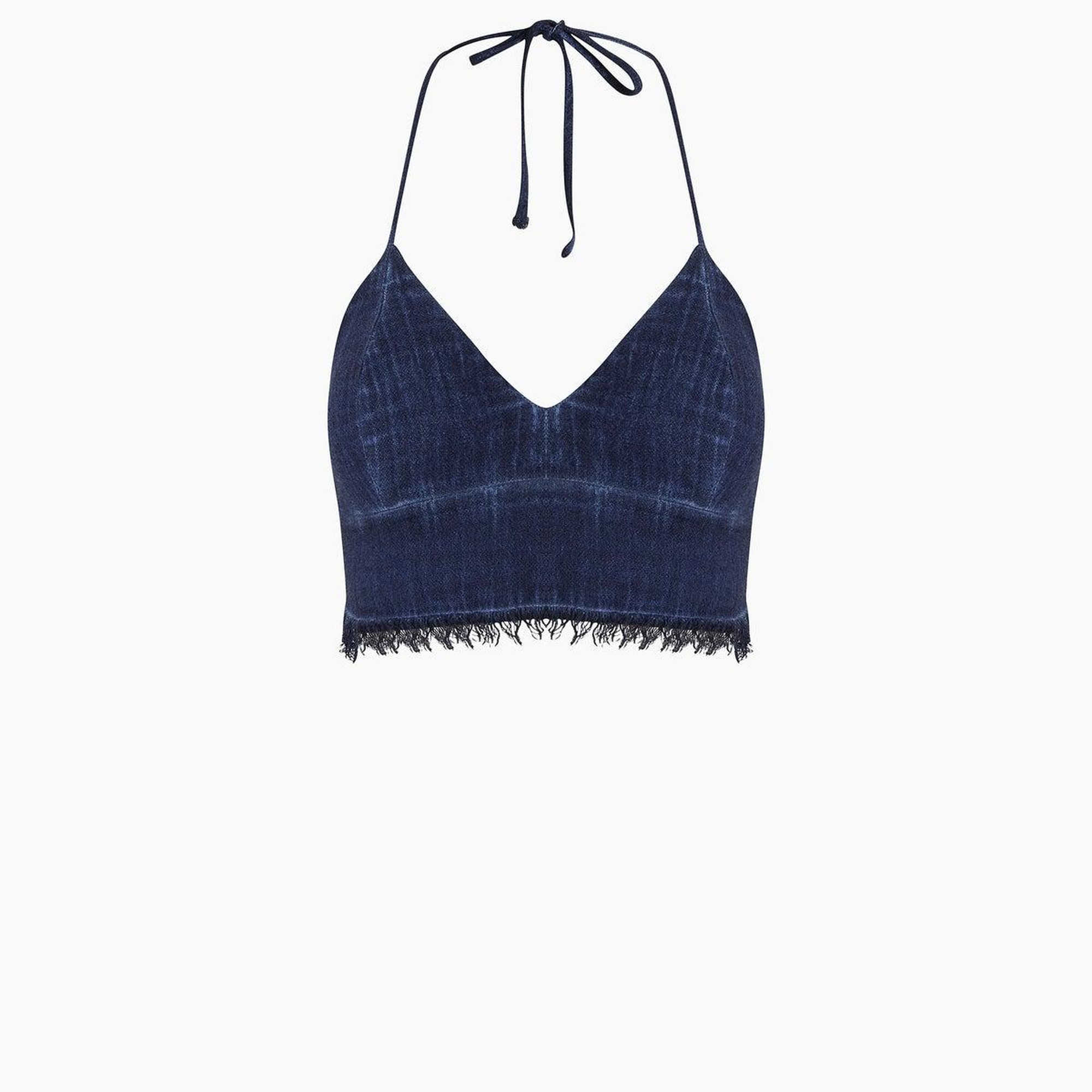 İKİKIZ Keten Navy Büstiyer Kadın Lacivert