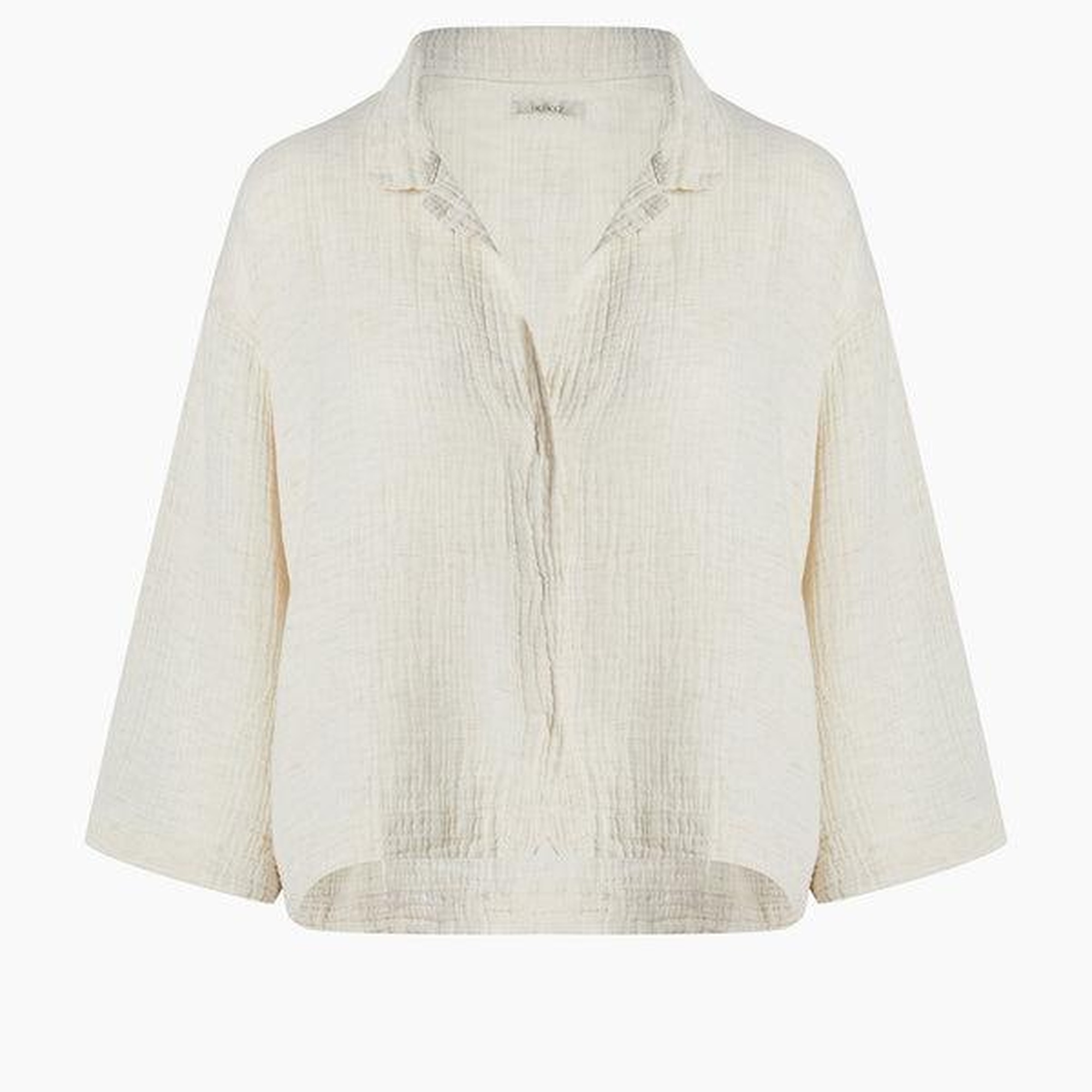 İKİKIZ Crinkle Linen Gömlek Kadın Naturel