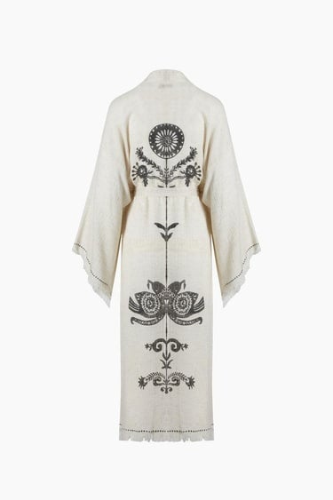  İKİKIZ Kenevir Kimono Kadın Naturel