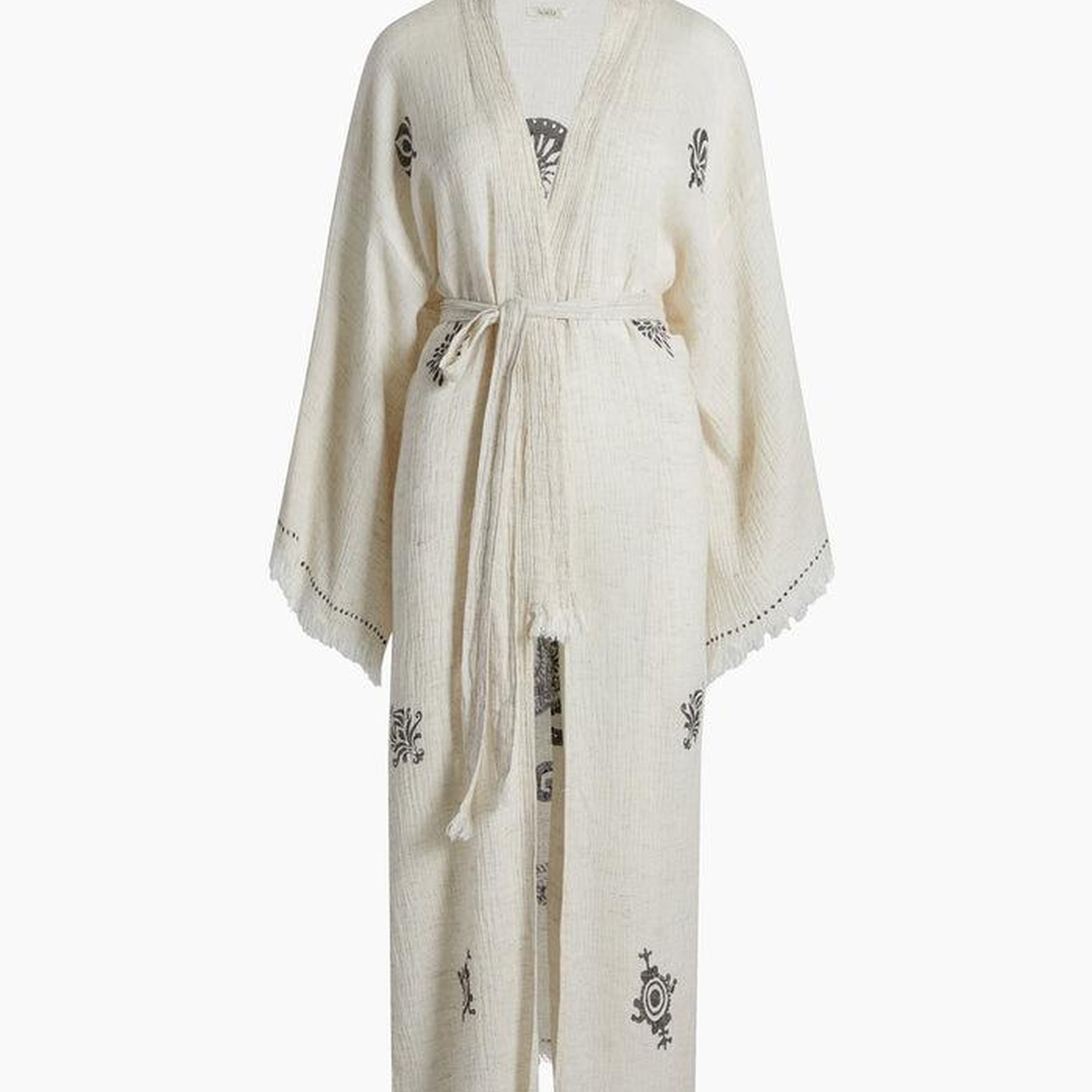 İKİKIZ Kenevir Kimono Kadın Naturel