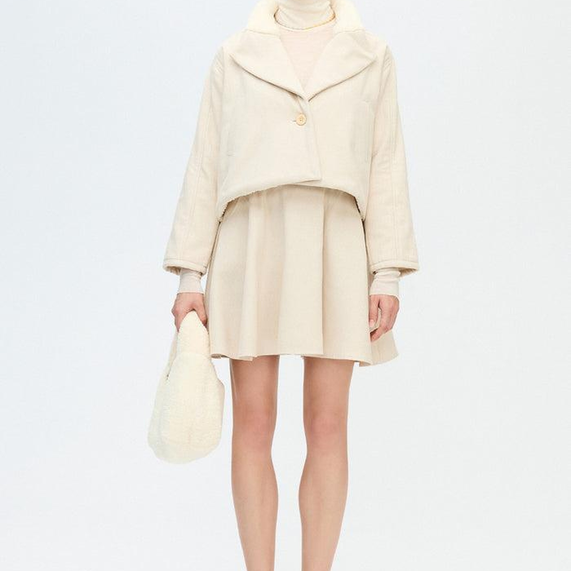 İKİKIZ Pelüş Çanta Kadın Bej