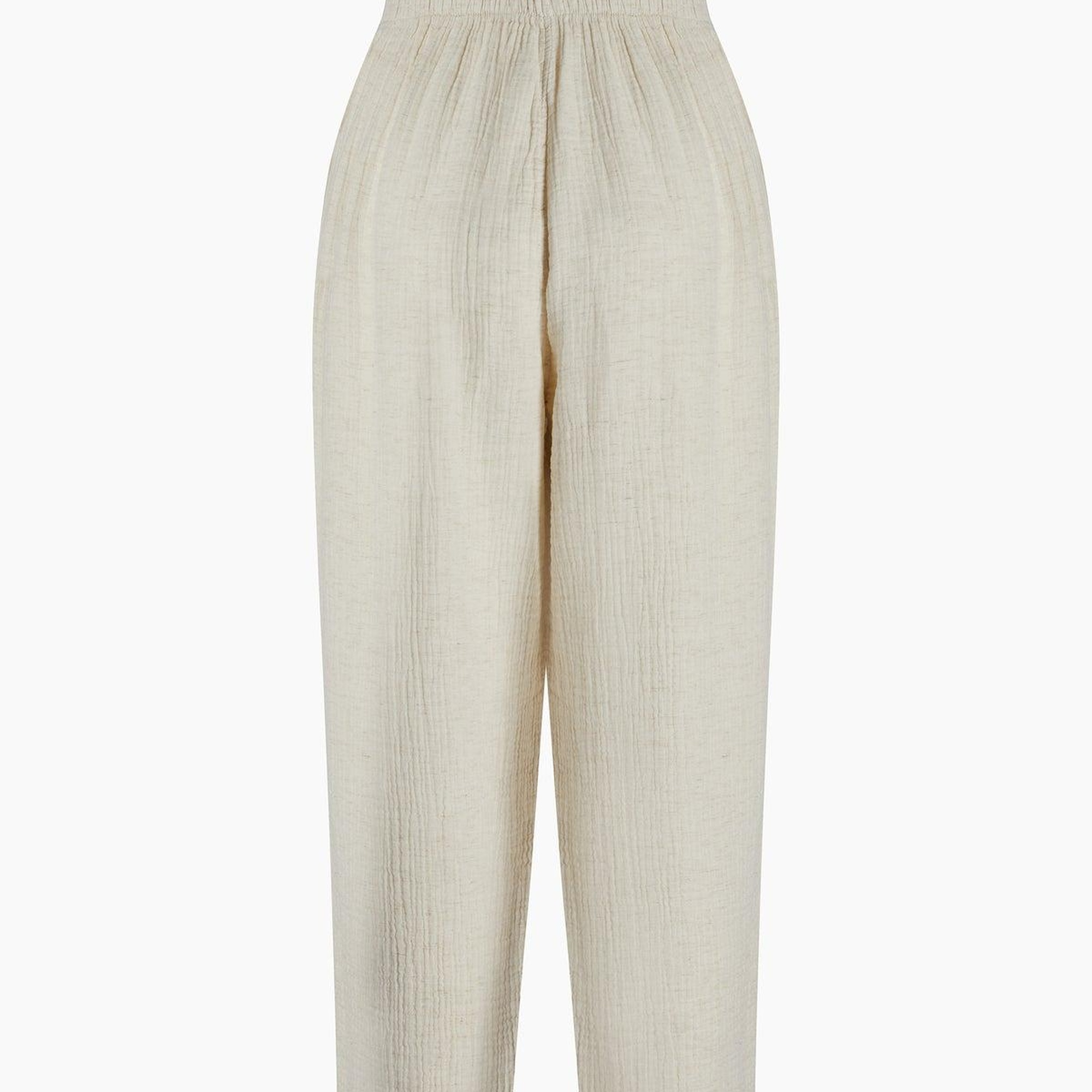 İKİKIZ Crinkle Slouchy Pantolon Kadın Naturel