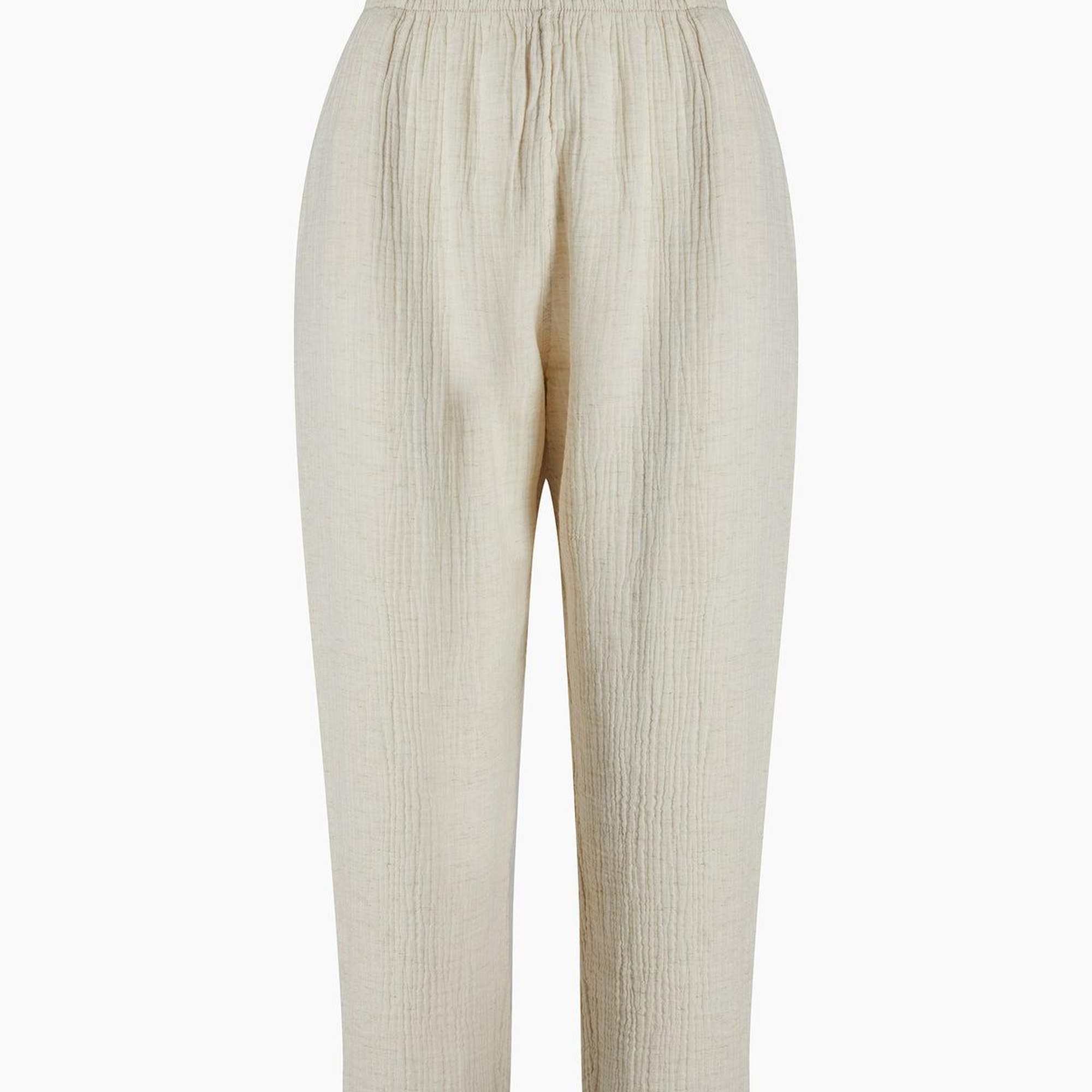 İKİKIZ Crinkle Slouchy Pantolon Kadın Naturel