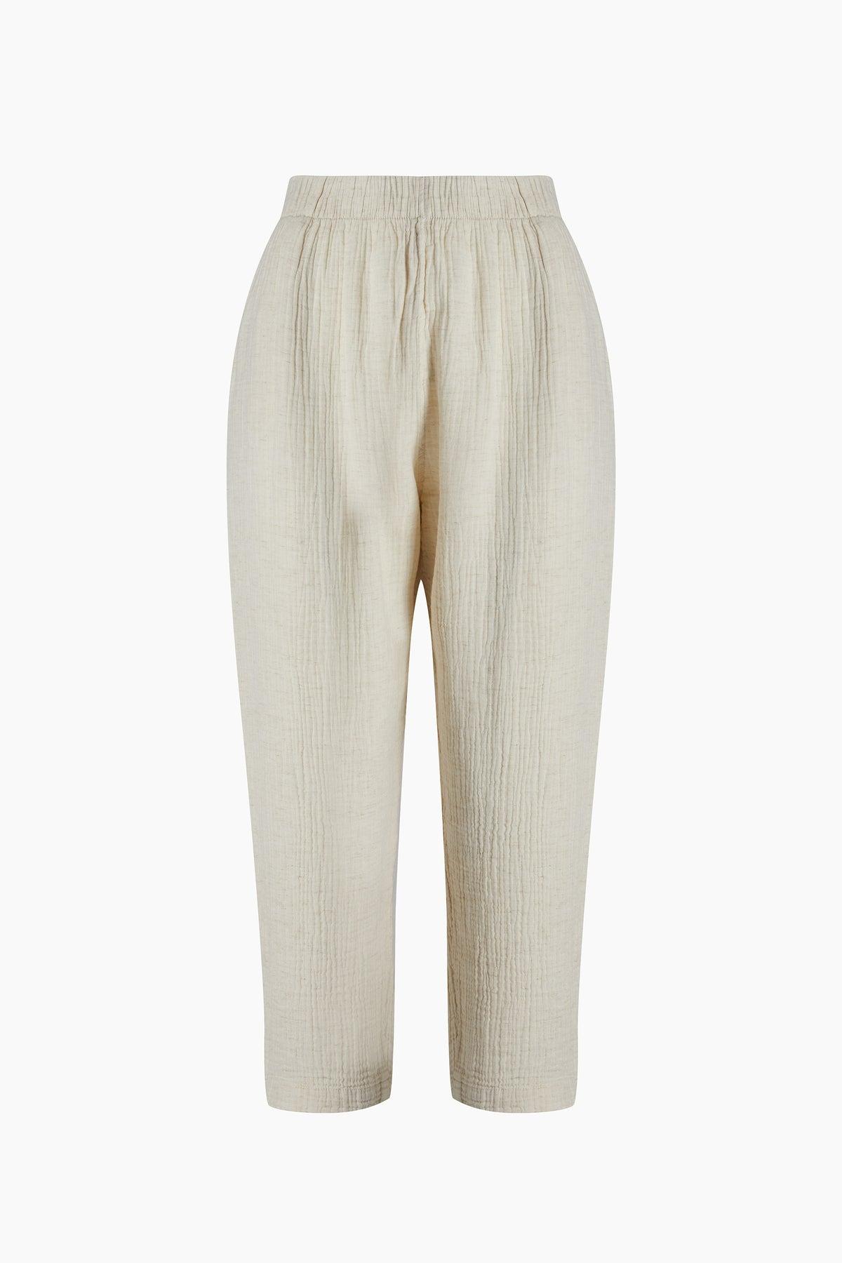  İKİKIZ Crinkle Slouchy Pantolon Kadın Naturel