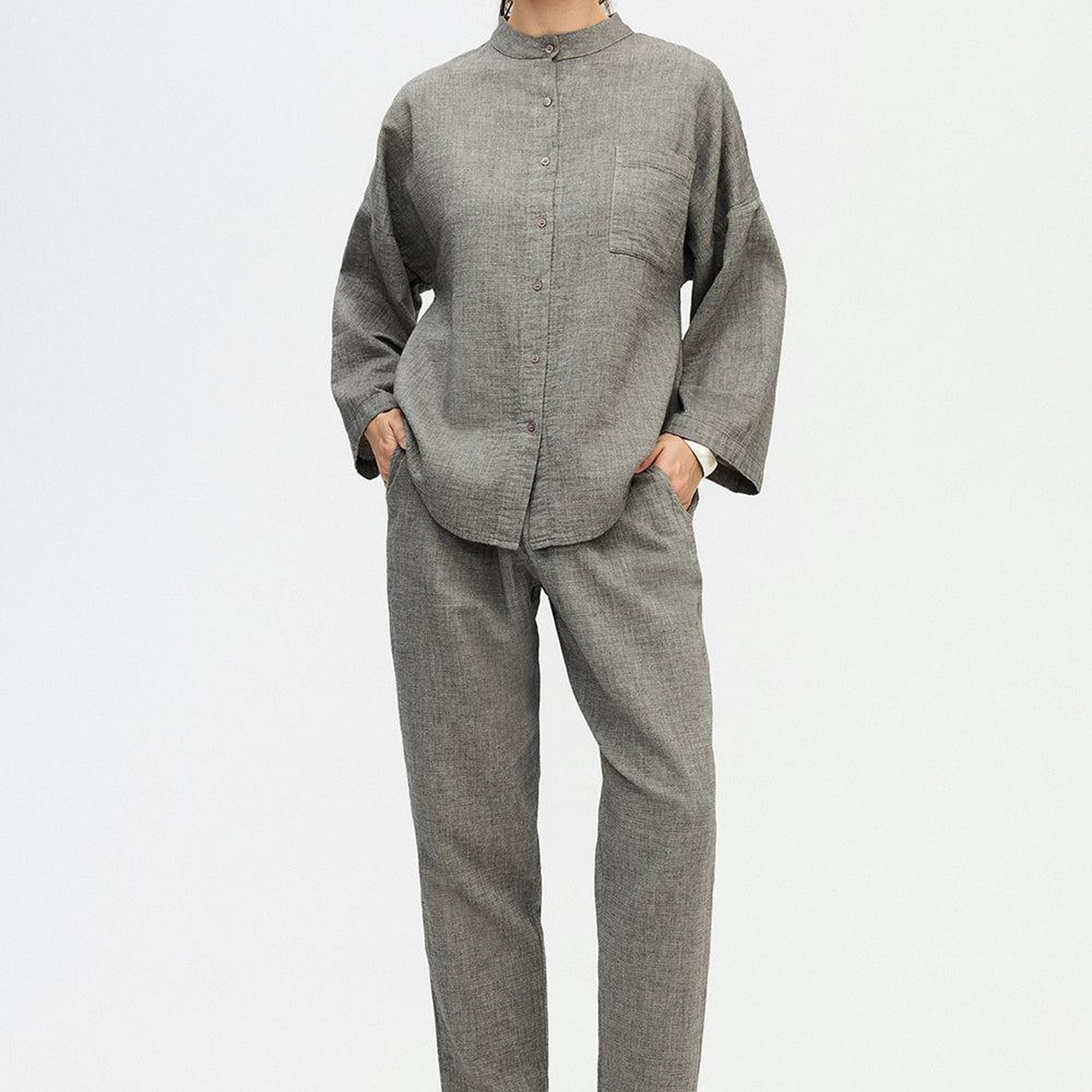 İKİKIZ Gri Slouchy Pantolon Kadın Gri