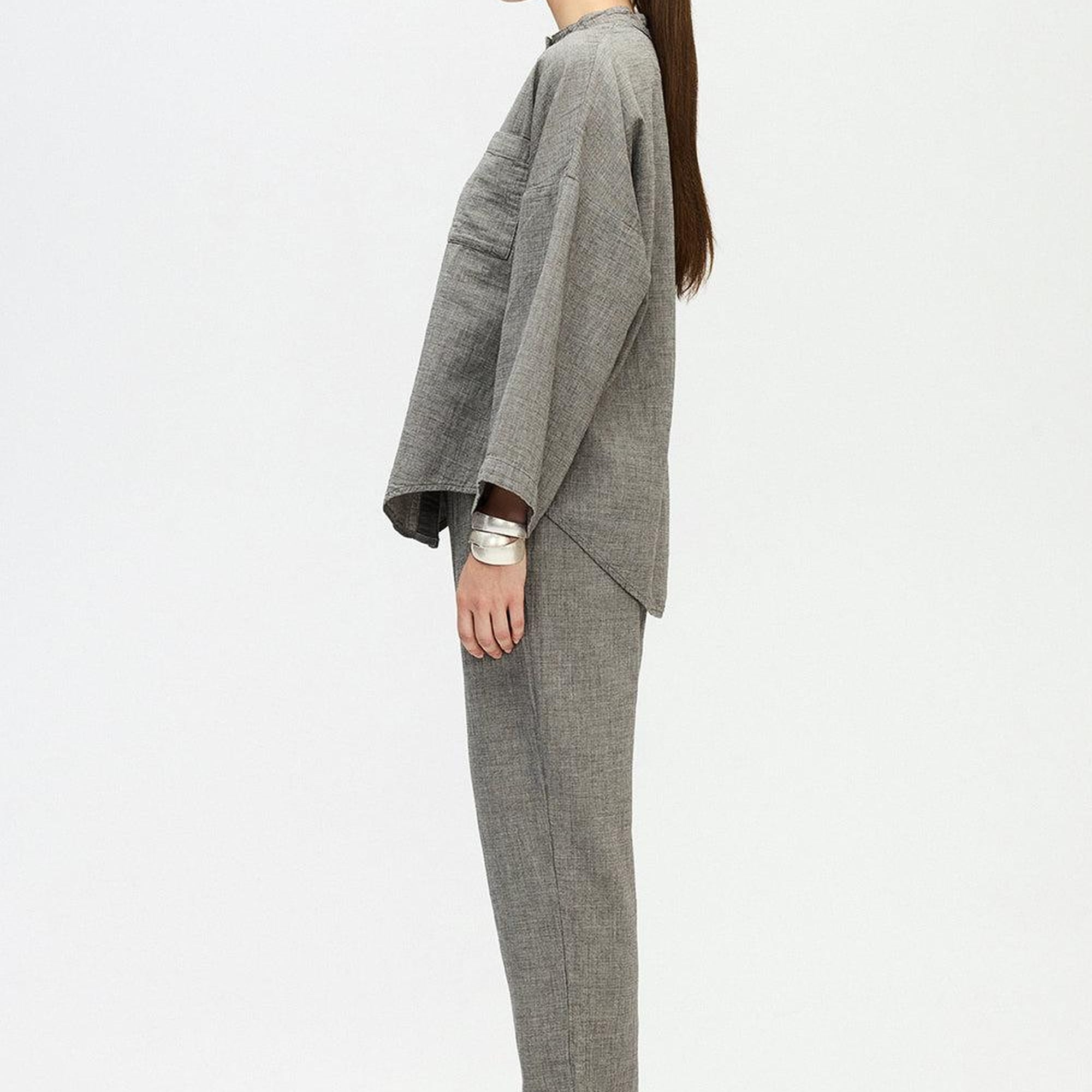 İKİKIZ Gri Slouchy Pantolon Kadın Gri