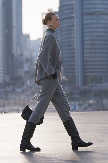  İKİKIZ Gri Slouchy Pantolon Kadın Gri