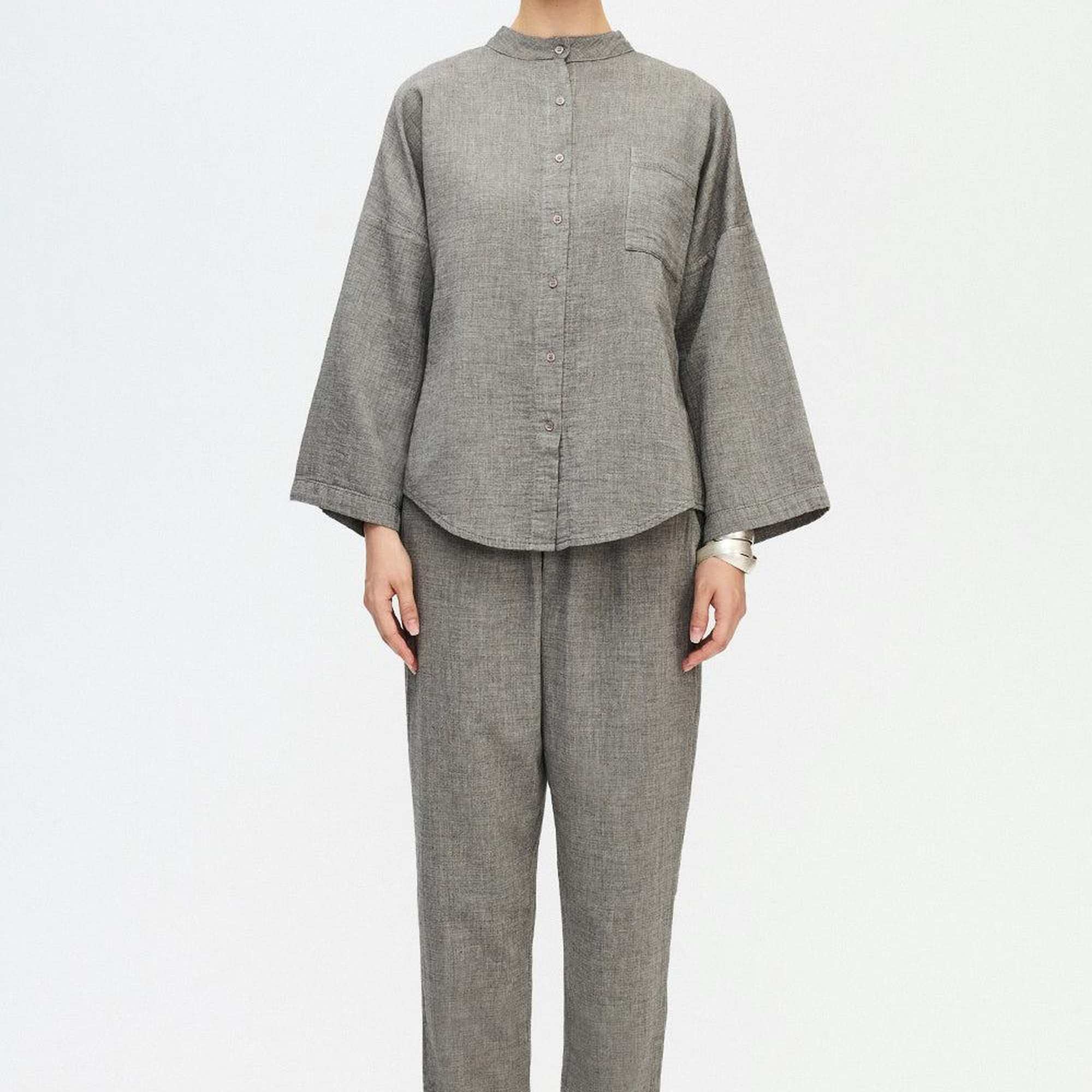 İKİKIZ Gri Slouchy Pantolon Kadın Gri