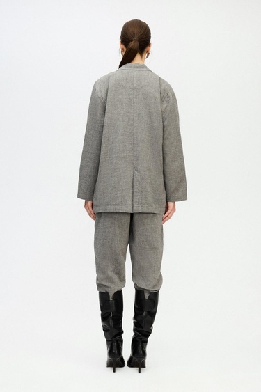  İKİKIZ Oversize Ceket Kadın Gri