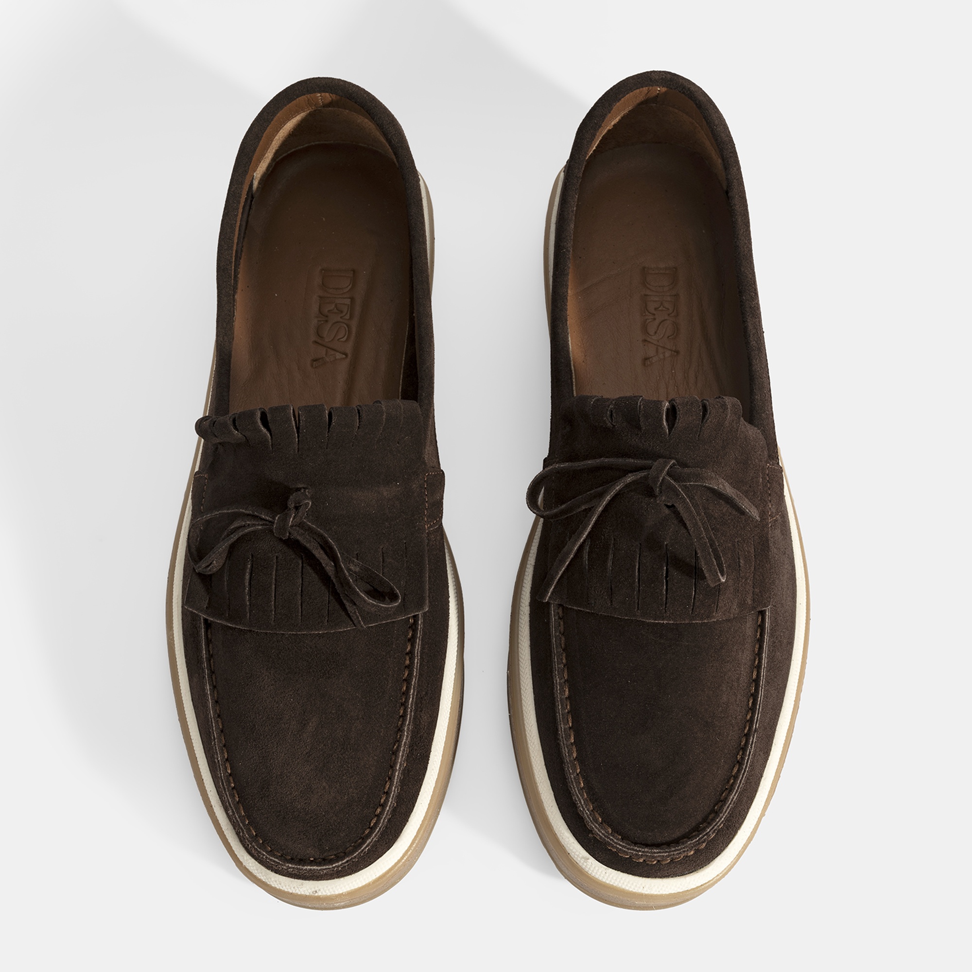 Erkek Kahve Süet Püsküllü Loafer