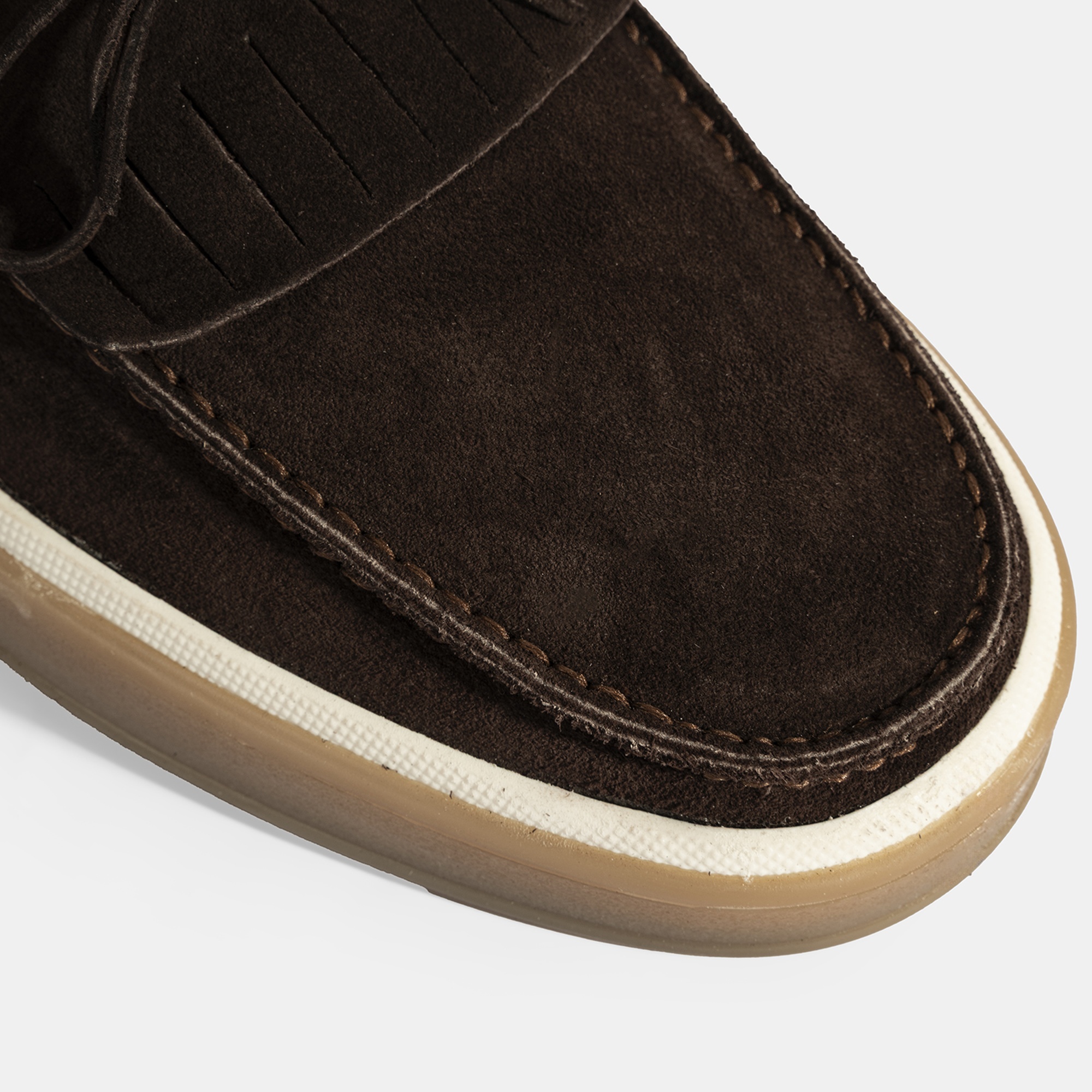 Erkek Kahve Süet Püsküllü Loafer