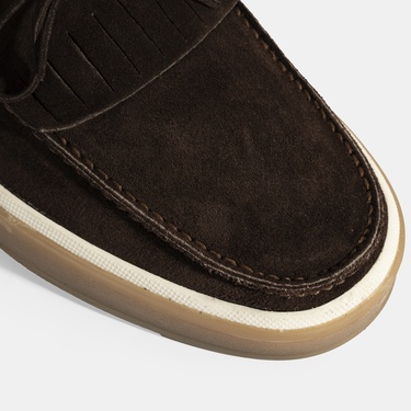  Erkek Kahve Süet Püsküllü Loafer
