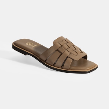  Kadın Vizon Deri Terlik