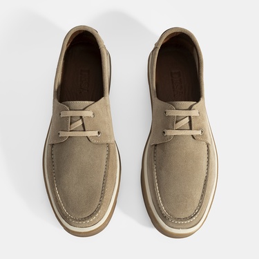  Erkek Vizon Bağcıklı Süet Ayakkabı