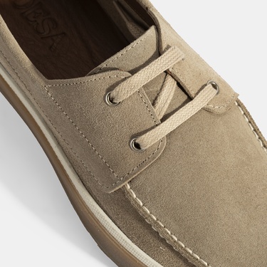  Erkek Vizon Bağcıklı Süet Ayakkabı