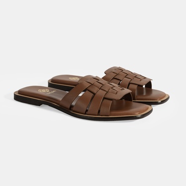  Kadın Taba Deri Terlik