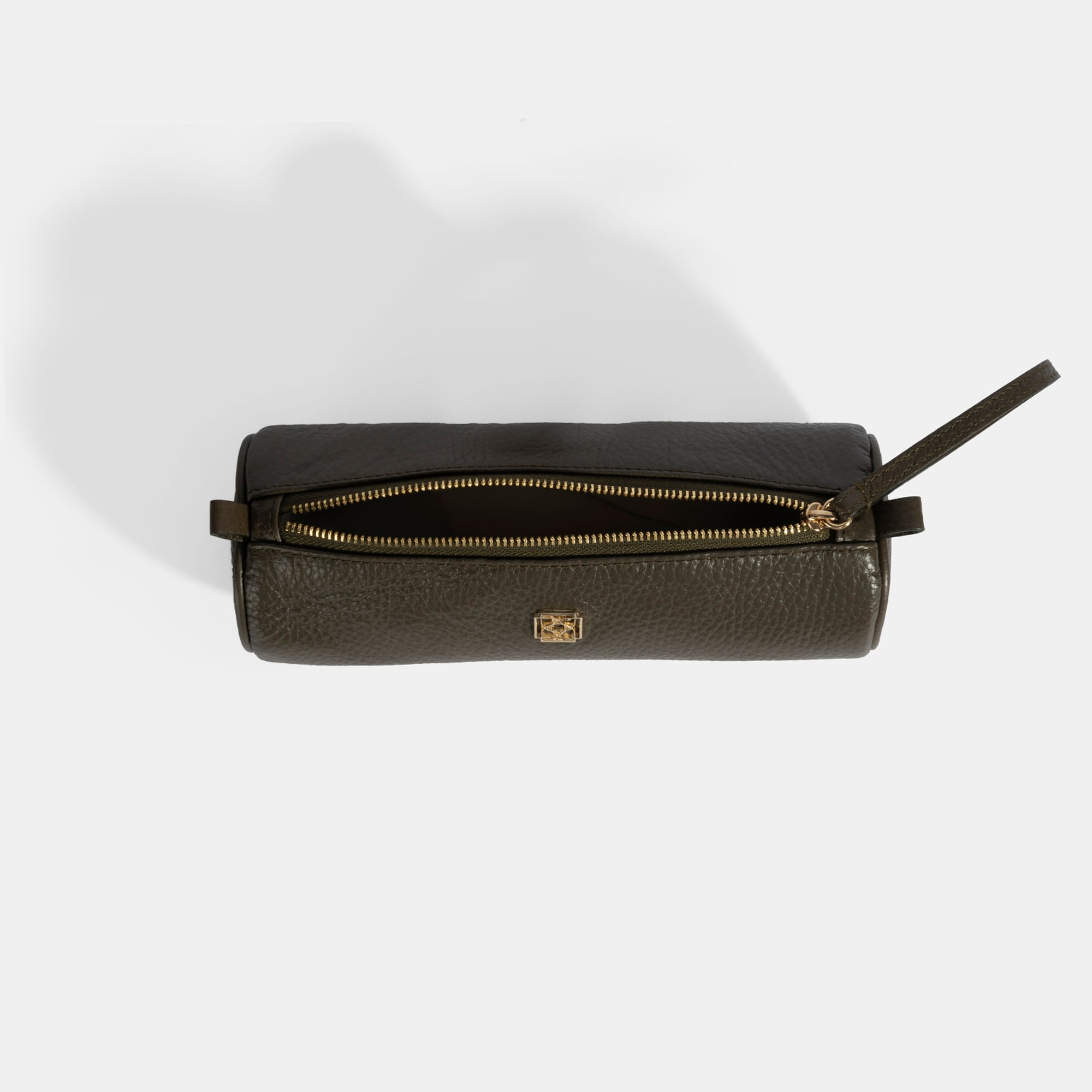 Yeşil Deri Kalemlik/Tıraş/Makyaj Çantası