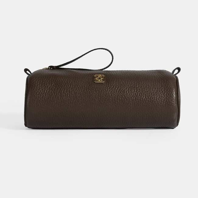  Kahve Deri Kalemlik/Tıraş/Makyaj Çantası