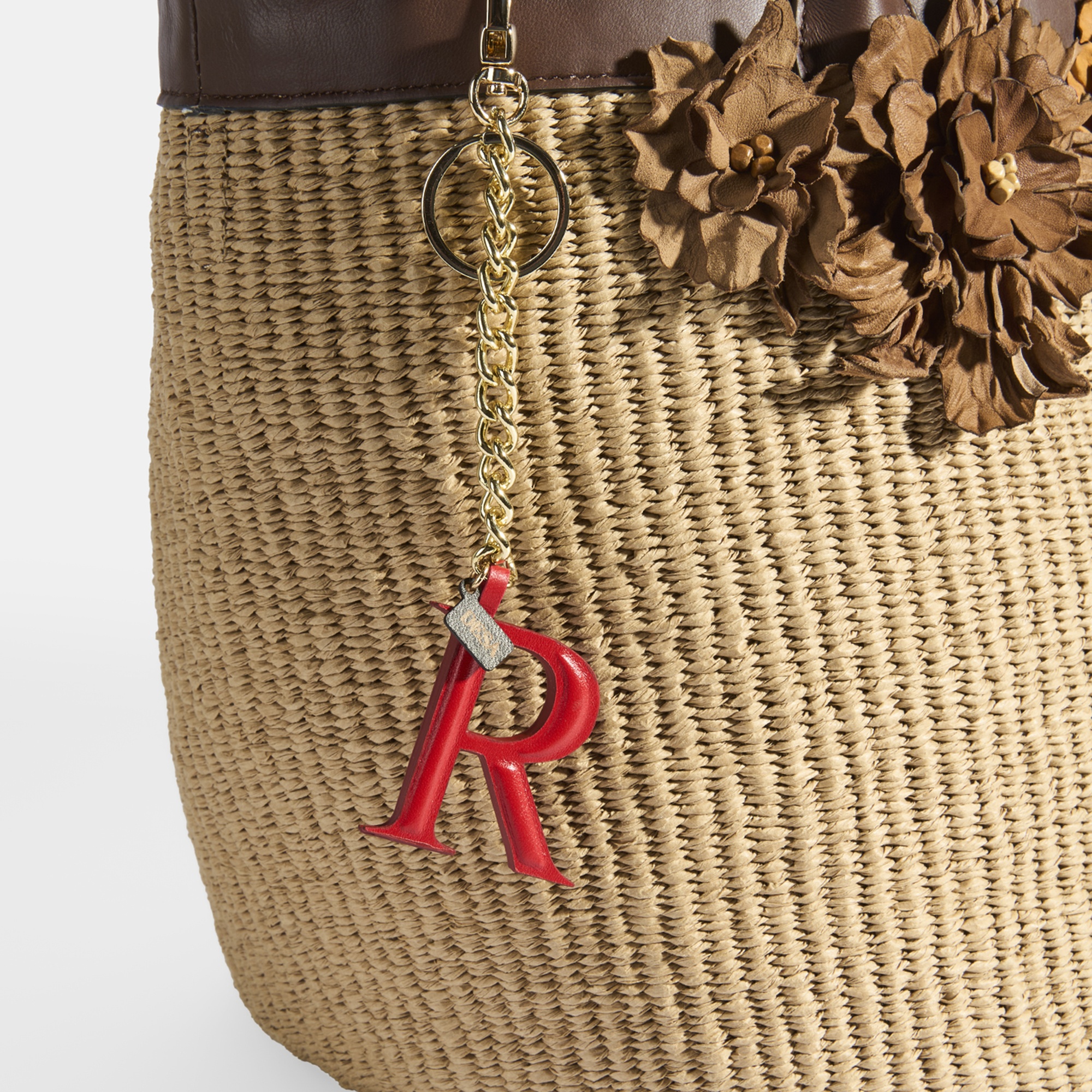 Kırmızı R Harfi Deri Anahtarlık