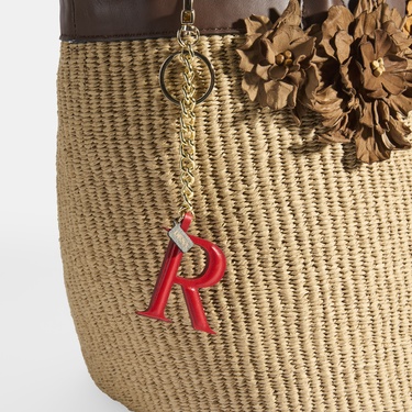  Kırmızı R Harfi Deri Anahtarlık