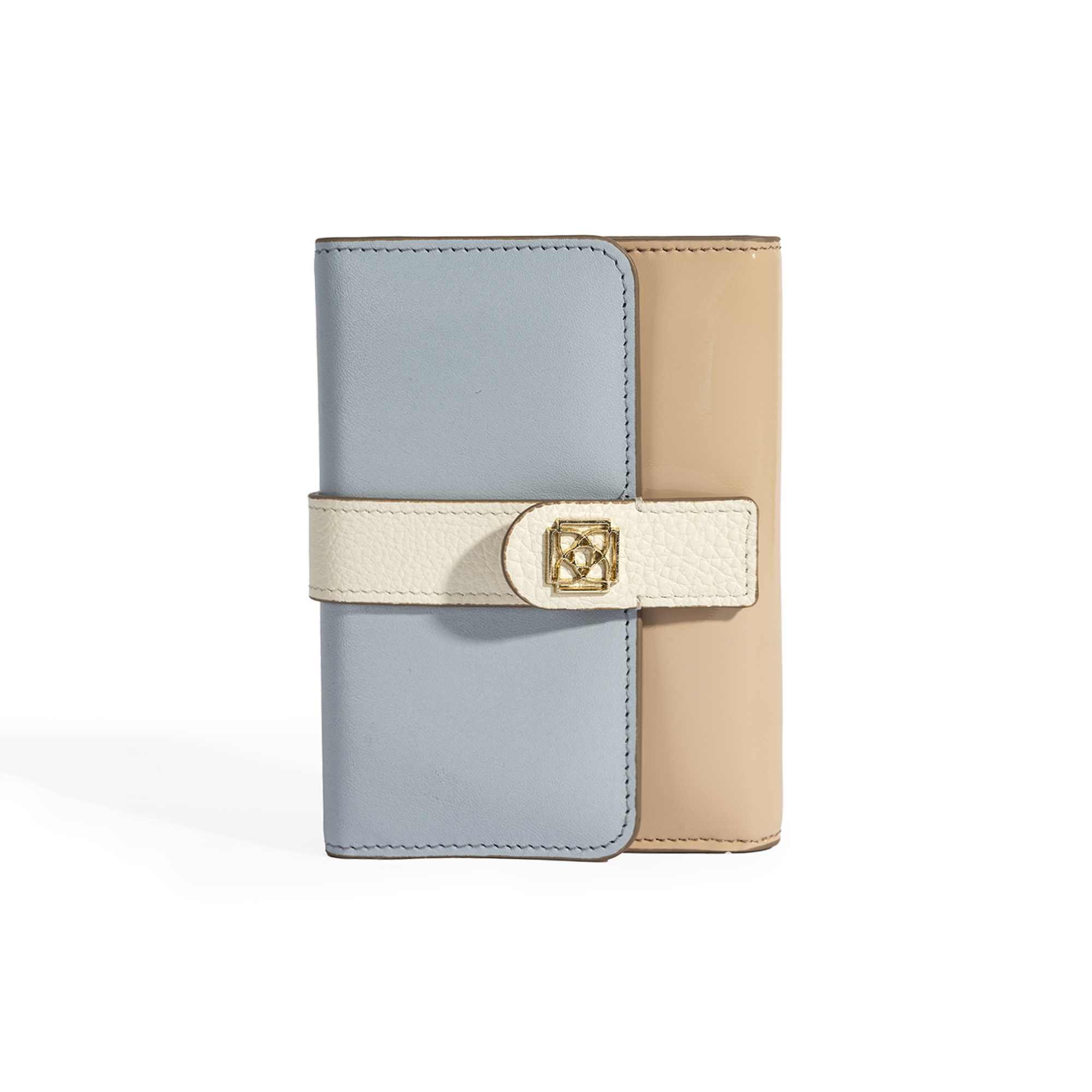 Kadın Mavi / Bej Deri Cüzdan