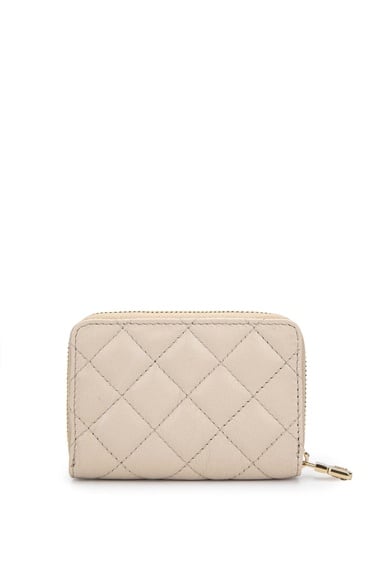  Tamer Tanca Unisex Hakiki Deri Bej Cüzdan Cuzdan