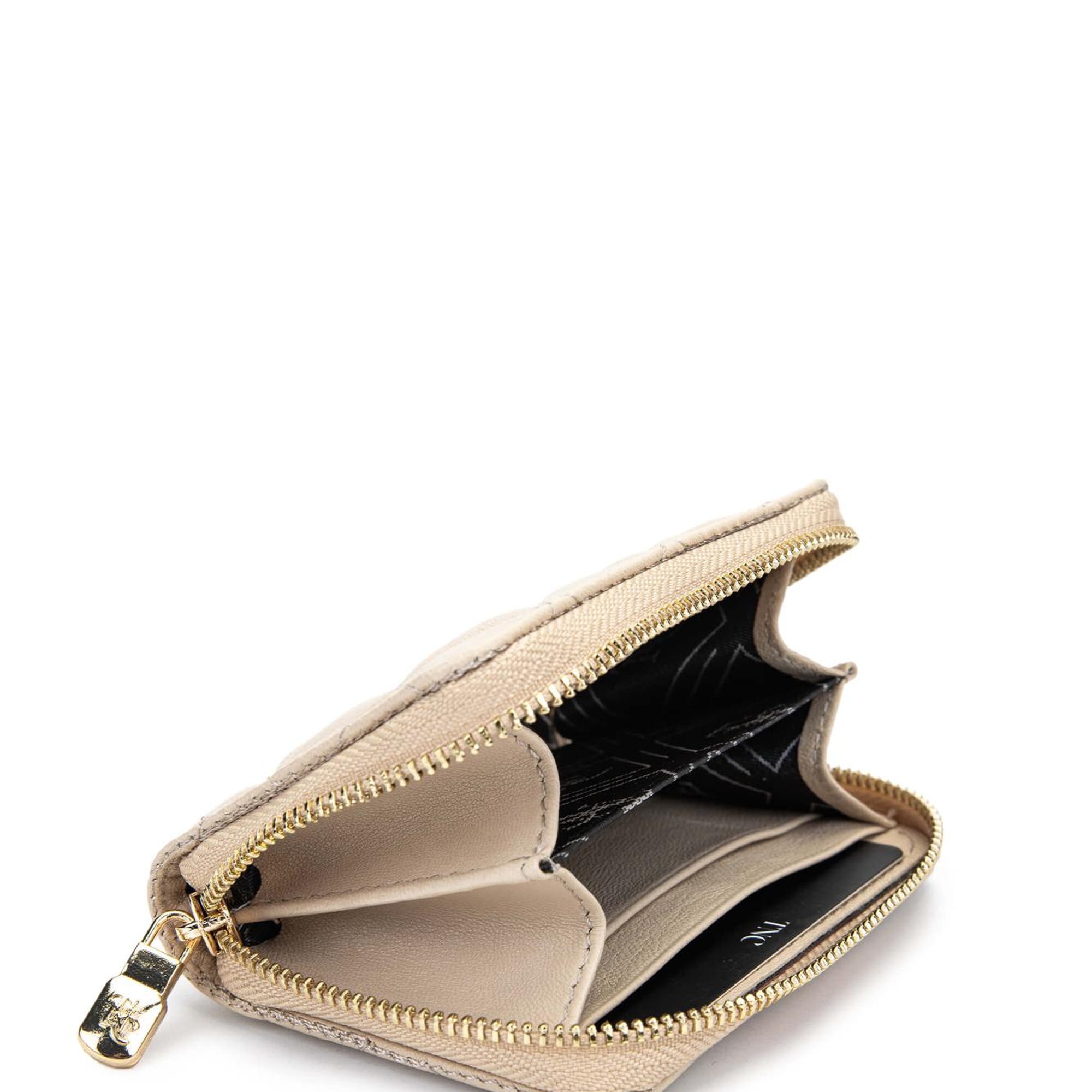 Tamer Tanca Unisex Hakiki Deri Bej Cüzdan Cuzdan