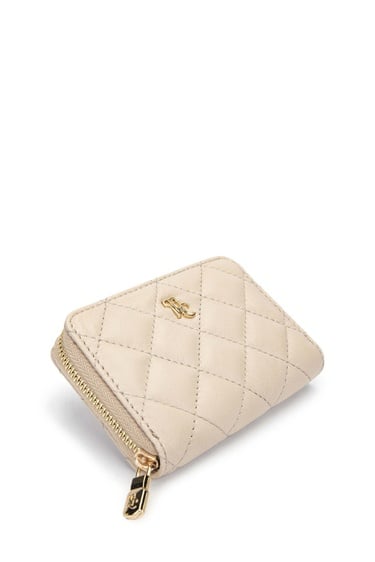  Tamer Tanca Unisex Hakiki Deri Bej Cüzdan Cuzdan