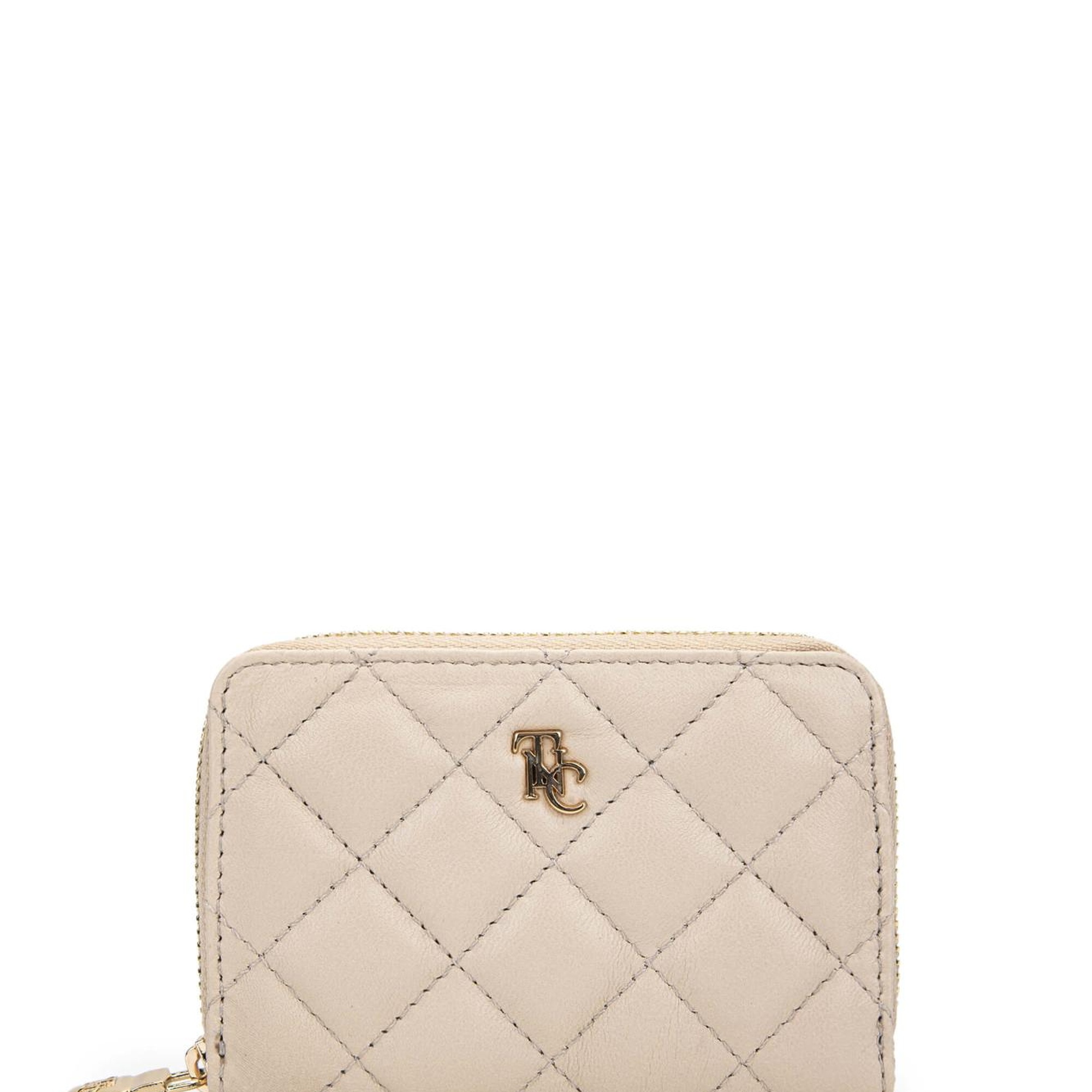 Tamer Tanca Unisex Hakiki Deri Bej Cüzdan Cuzdan