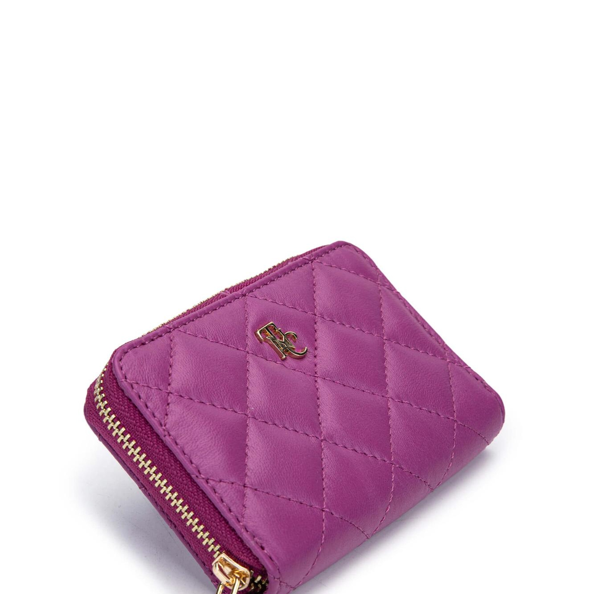 Tamer Tanca Unisex Hakiki Deri Mor Cüzdan Cuzdan