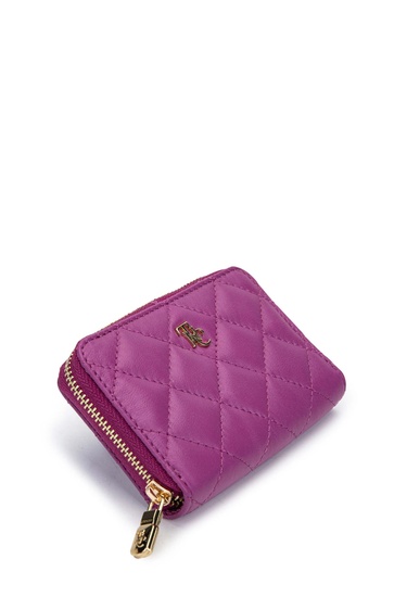  Tamer Tanca Unisex Hakiki Deri Mor Cüzdan Cuzdan