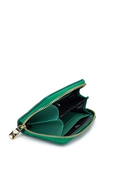  Tamer Tanca Unisex Hakiki Deri Çimen Yeşil Cüzdan