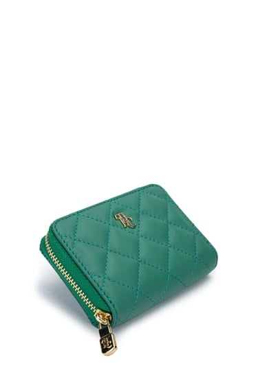  Tamer Tanca Unisex Hakiki Deri Çimen Yeşil Cüzdan