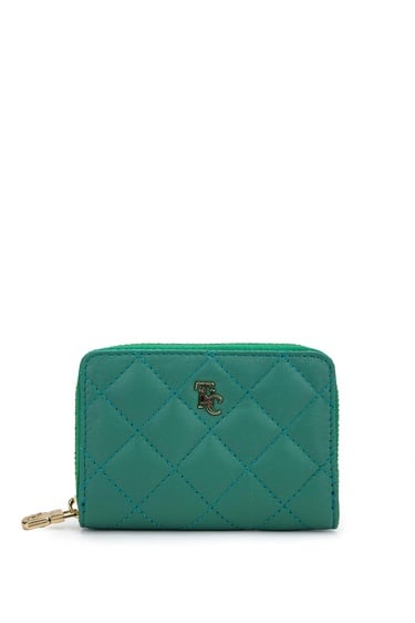  Tamer Tanca Unisex Hakiki Deri Çimen Yeşil Cüzdan