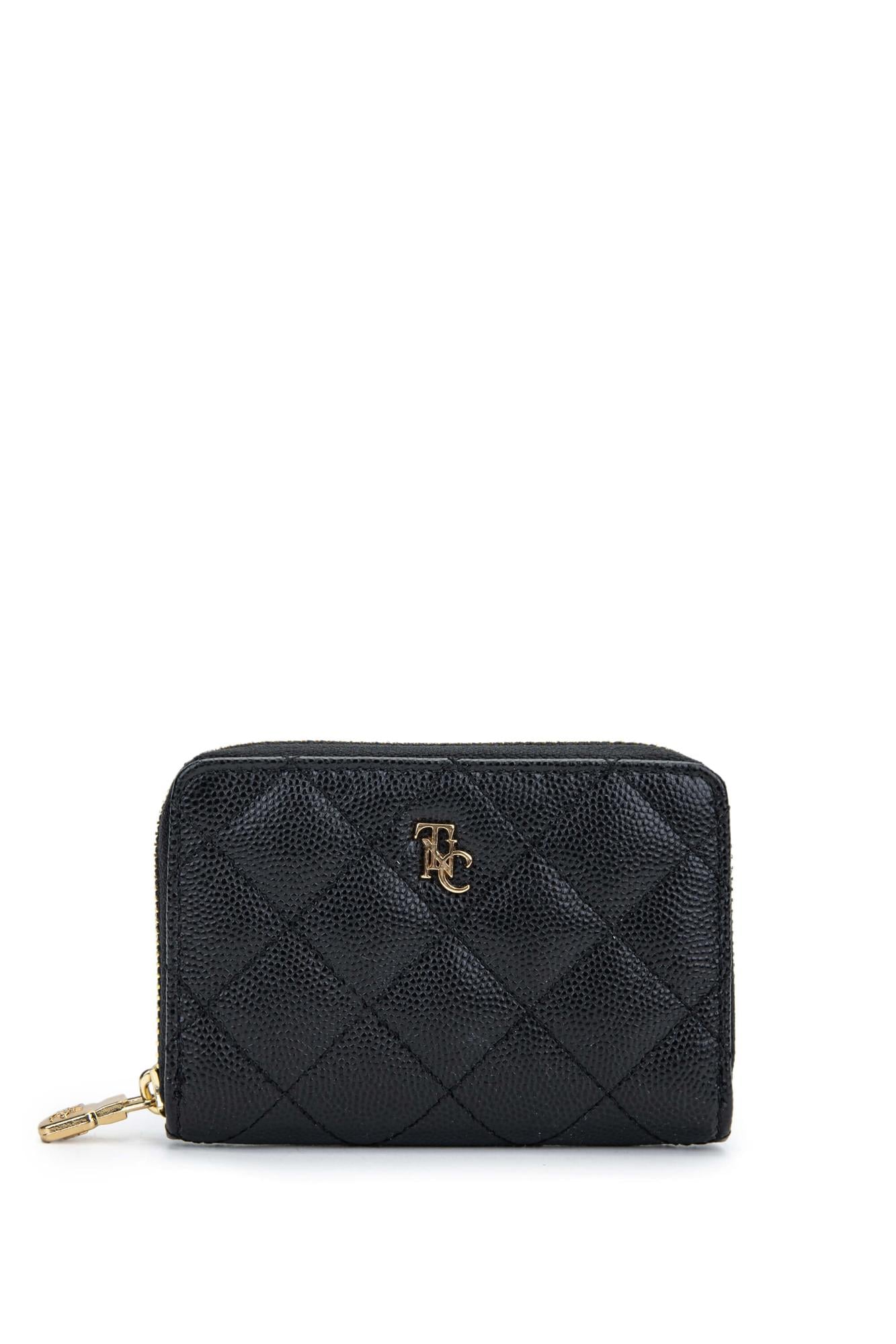  Tamer Tanca Unisex Hakiki Deri Siyah Havyar Cüzdan Cuzdan