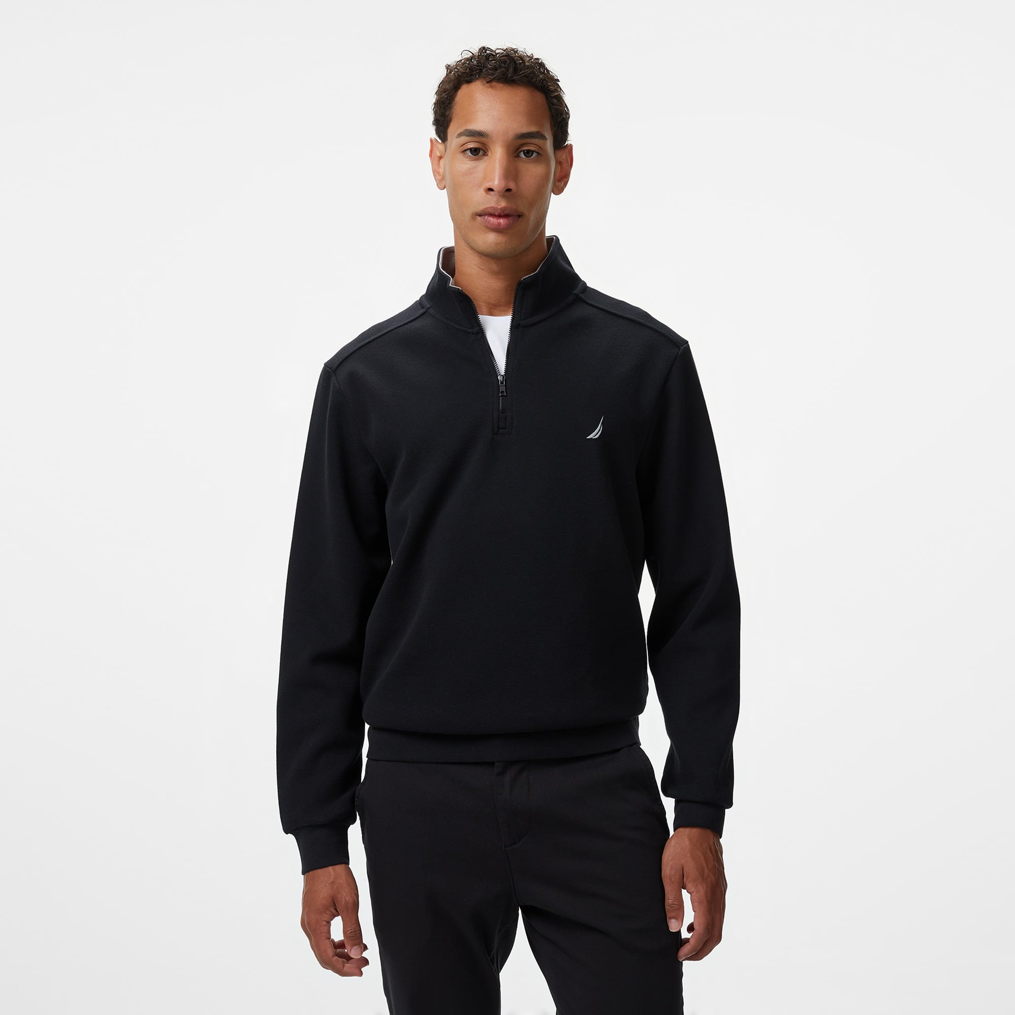  Nautica Erkek Siyah Regular Fit Sweatshirt
