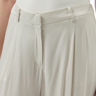  Brooks Brothers Çift Pileli Cupro Kadın Bej Pantolon