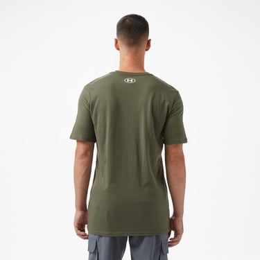  Under Armour Camo Chest Stripe Ss Erkek Yeşil T-Shirt