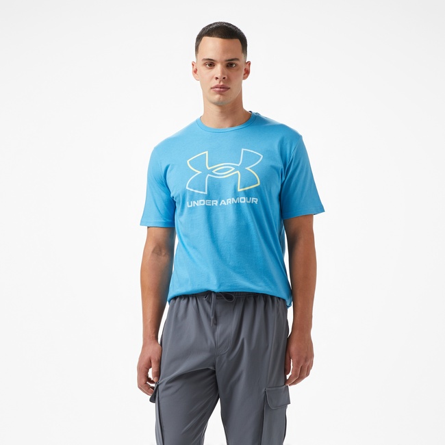 Under Armour Gl Foundation Update Ss Erkek Mavi T-Shirt