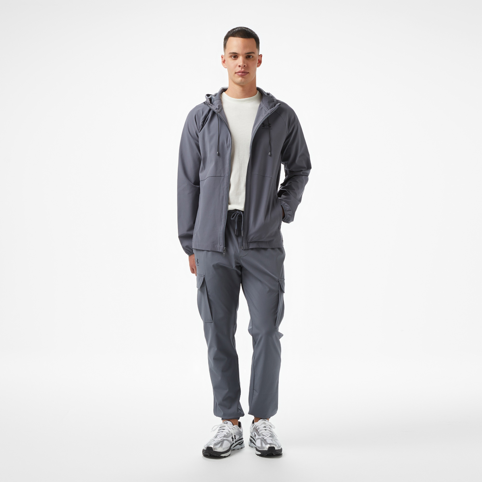 Under Armour Stretch Woven Erkek Gri Rüzgarlık